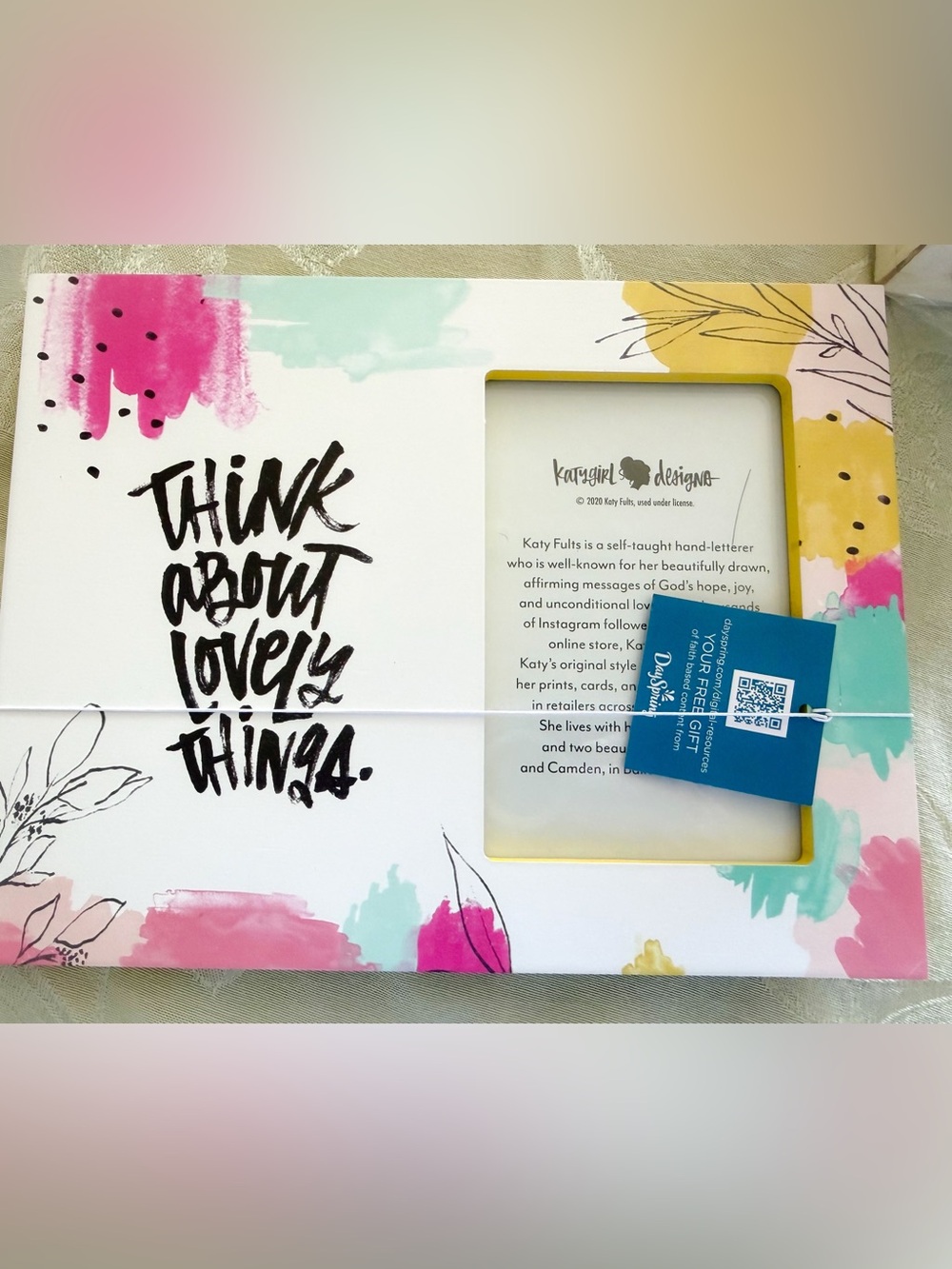 DaySpring Katygirl Think About Lovely Things Christian Photo Frame